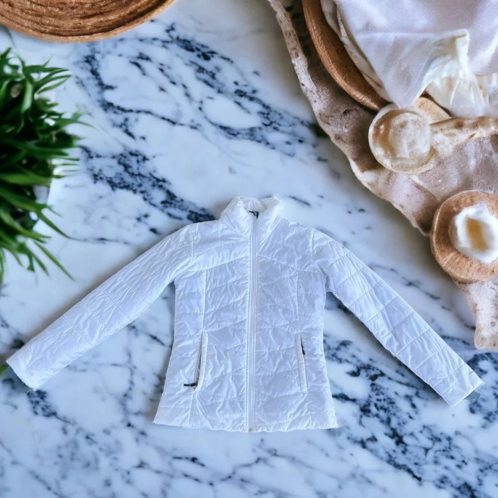 Columbia Mighty Lite III Insulated Windowpane White Jacket Women's Size Small - Picture 2 of 13